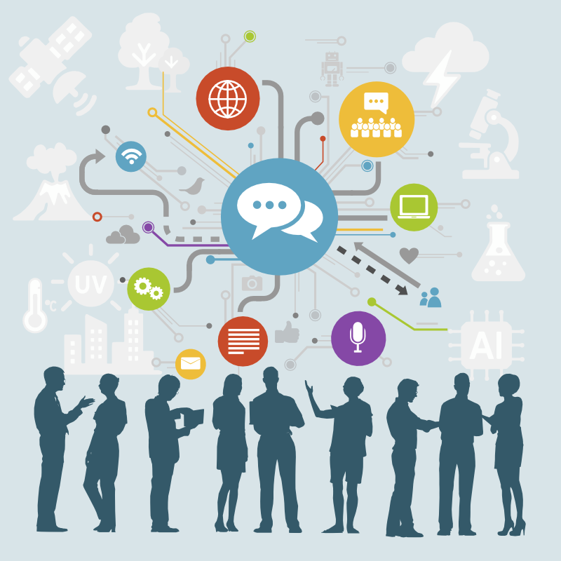 Illustration of people communicating
